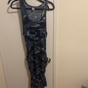 VENUS Blue and Black Camo Dress